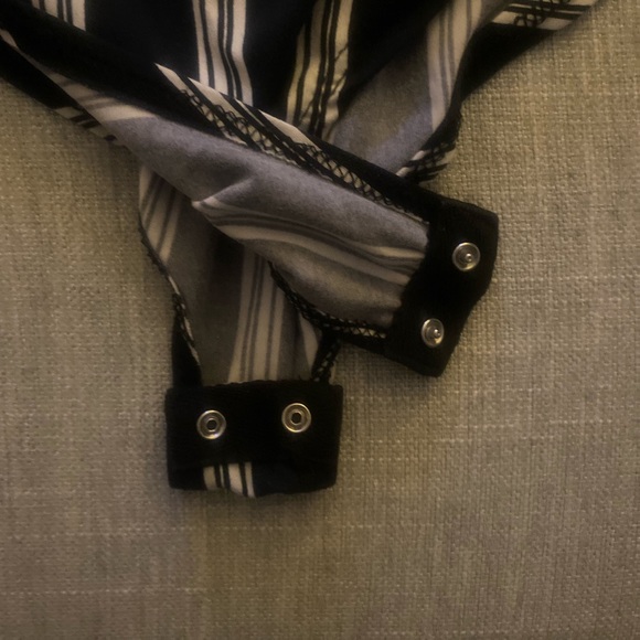 Bodysuit. Navy with white stripes. Size M - Picture 3 of 3